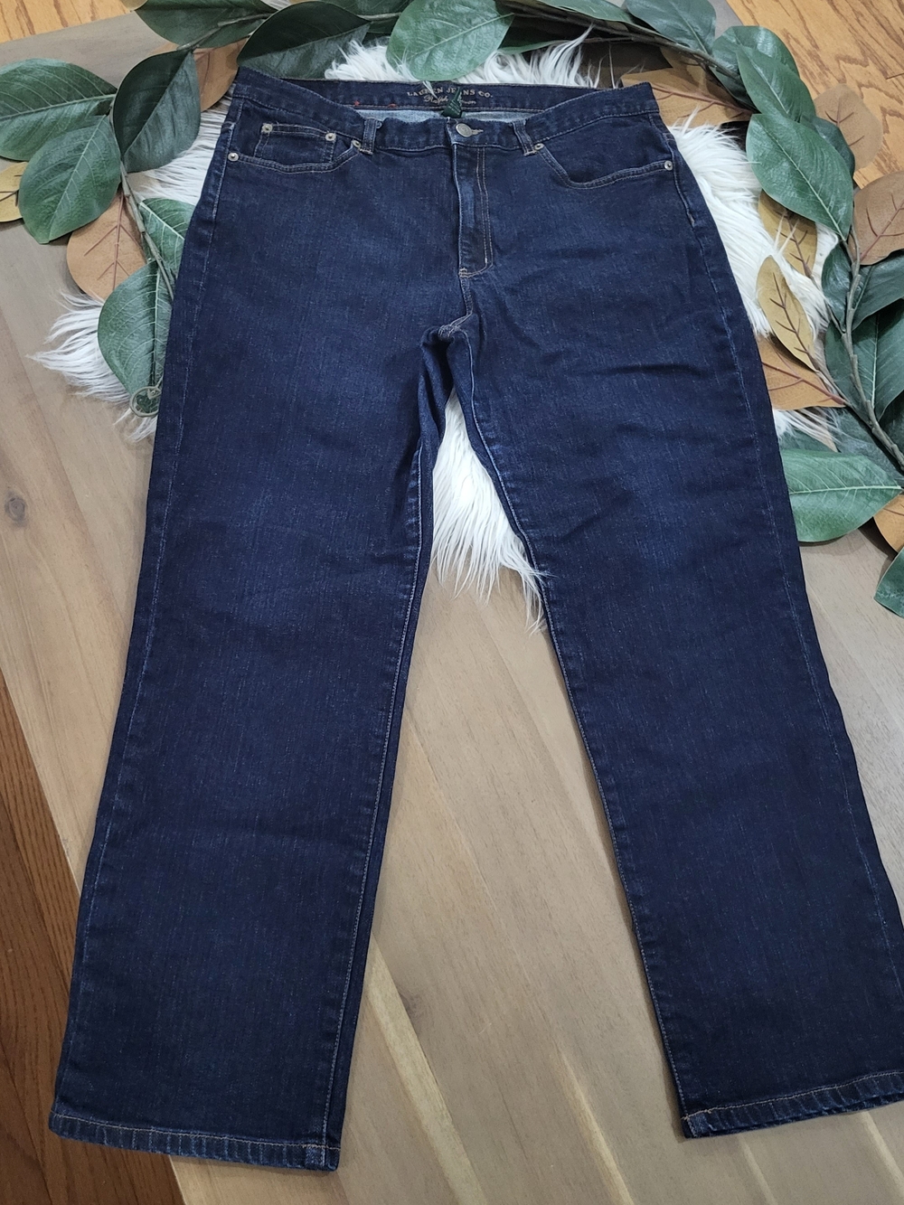 Ralph Lauren dark wash Classic Straight Women's jeans Size 14 . 98% Cotton